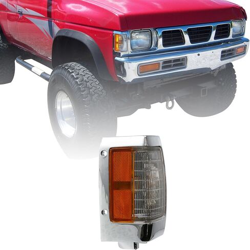 Corner Light For 1990 1991 1992 1993 1994 Nissan D21-1995 1996 1997 Nissan Pickup - Fits Passenger Side of Turn Signal Lights - Side Marker Light Includes Lens, Housing and Bulb in Kuwait
