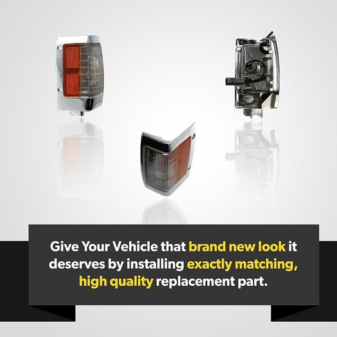 Corner Light For 1990 1991 1992 1993 1994 Nissan D21-1995 1996 1997 Nissan Pickup - Fits Passenger Side of Turn Signal Lights - Side Marker Light Includes Lens, Housing and Bulb in Kuwait