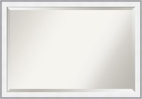 Amanti Art Bathroom Mirror, Mosaic White Wall Mirror for use as Bathroom Vanity Mirror Over Sink (24.5 x 20.5 in.) Beveled Mirror, White Mirror, Casual Mirror from WI, USA in Saudi Arabia