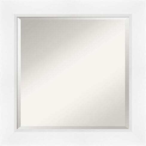 Amanti Art Bathroom Mirror, Mosaic White Wall Mirror for use as Bathroom Vanity Mirror Over Sink (24.5 x 20.5 in.) Beveled Mirror, White Mirror, Casual Mirror from WI, USA in Saudi Arabia