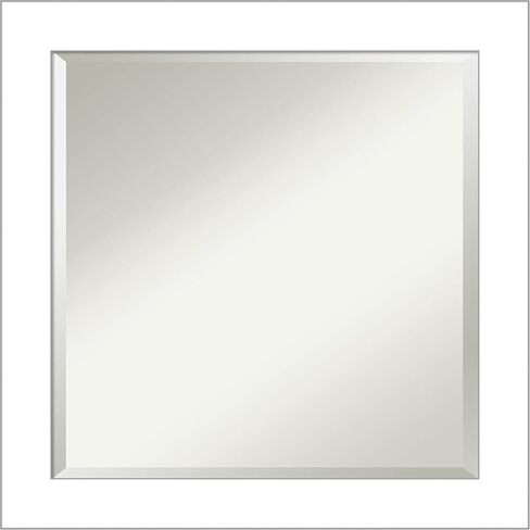Amanti Art Bathroom Mirror, Mosaic White Wall Mirror for use as Bathroom Vanity Mirror Over Sink (24.5 x 20.5 in.) Beveled Mirror, White Mirror, Casual Mirror from WI, USA in Saudi Arabia
