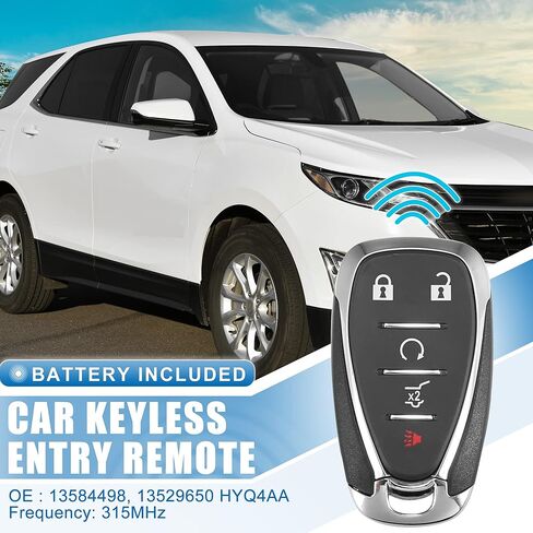 X AUTOHAUX 2pcs 5 Button 315MHz HYQ4AA SUV Keyless Entry Remote Control Key Fob for Chevrolet Equinox 2018-2021 Replacement Proximity Smart Fob 46 Chip in Saudi Arabia