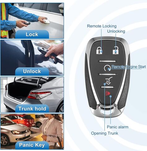 X AUTOHAUX 2pcs 5 Button 315MHz HYQ4AA SUV Keyless Entry Remote Control Key Fob for Chevrolet Equinox 2018-2021 Replacement Proximity Smart Fob 46 Chip in Saudi Arabia
