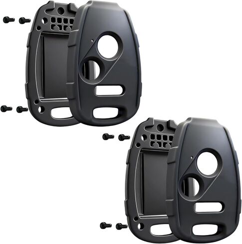 غطاء غطاء Key Fob متوافق مع Honda Accord 2003-2012، Civic EX 2006-2013، Pilot 2009-2015، CR-V 2005-2006 - متين ممتاز، مقاوم للخدش، القطع غير مطلوب (زر 4-أسود، 2) in Kuwait
