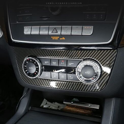 Carbon Fiber Center Air Condition Switch Adjustment Panel Cover Trim for Mercedes-Benz GLE GLS ML GL W166 X166 2012-2019, GLE43 AMG GLS450 550 GL350 550 ML250 63 AMG 250 Interior Decoration in Saudi Arabia