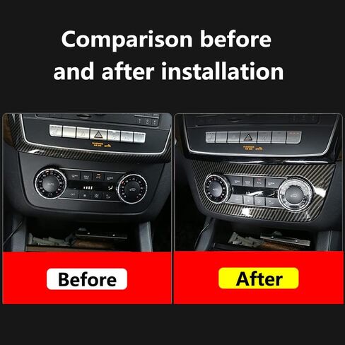 Carbon Fiber Center Air Condition Switch Adjustment Panel Cover Trim for Mercedes-Benz GLE GLS ML GL W166 X166 2012-2019, GLE43 AMG GLS450 550 GL350 550 ML250 63 AMG 250 Interior Decoration in Saudi Arabia