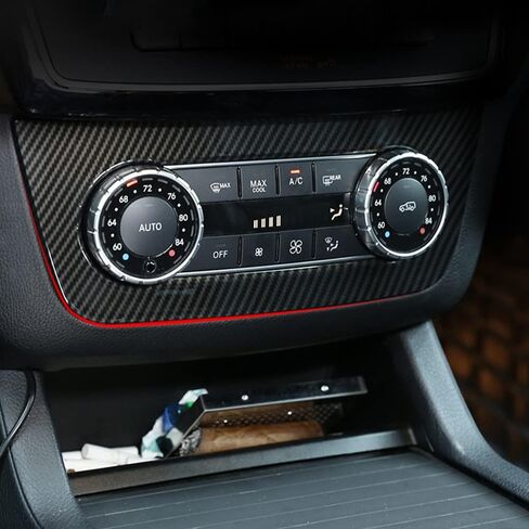 Carbon Fiber Center Air Condition Switch Adjustment Panel Cover Trim for Mercedes-Benz GLE GLS ML GL W166 X166 2012-2019, GLE43 AMG GLS450 550 GL350 550 ML250 63 AMG 250 Interior Decoration in Saudi Arabia
