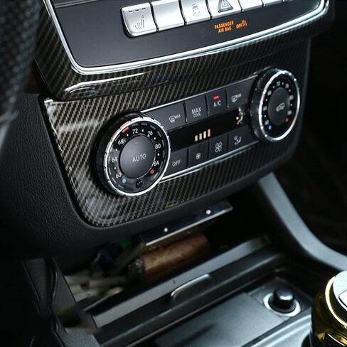 Carbon Fiber Center Air Condition Switch Adjustment Panel Cover Trim for Mercedes-Benz GLE GLS ML GL W166 X166 2012-2019, GLE43 AMG GLS450 550 GL350 550 ML250 63 AMG 250 Interior Decoration in Saudi Arabia