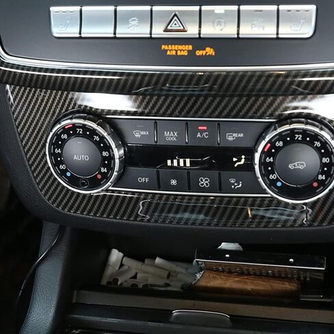 Carbon Fiber Center Air Condition Switch Adjustment Panel Cover Trim for Mercedes-Benz GLE GLS ML GL W166 X166 2012-2019, GLE43 AMG GLS450 550 GL350 550 ML250 63 AMG 250 Interior Decoration in Saudi Arabia