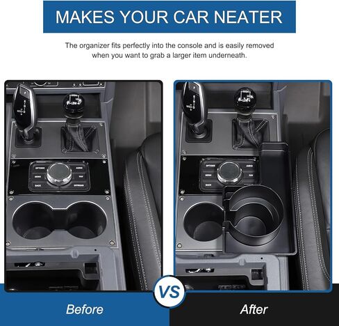 Center Console Organizer Compatible with INEOS Grenadier 2020-2024, 2-in-1 Center Console Storage Box Cup Holder ABS Material Insert Tray Accessories in Saudi Arabia