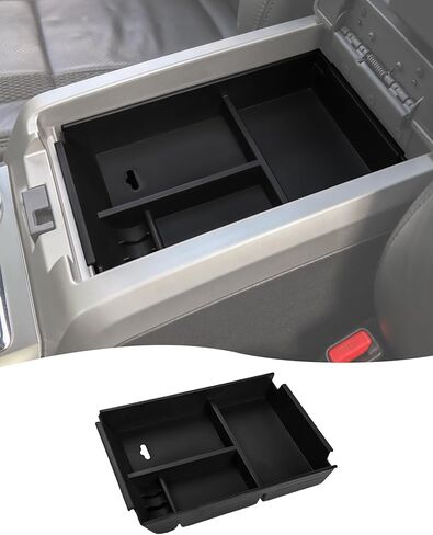 Hoolcar for Ford F150 2009-2014 Center Console Organizer Armrest Storage Tray Interior Accessories ABS Plastic Black in Saudi Arabia