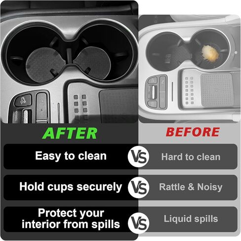BestEvMod Center Console Cup Holder Insert Compatible with 2026 2025 Hyundai Ioniq 9 Accessories Waterproof Non-Slip Easy to Clean TPE Material Custom Fit Won't Affect OEM Cup Holder Limiters in Saudi Arabia