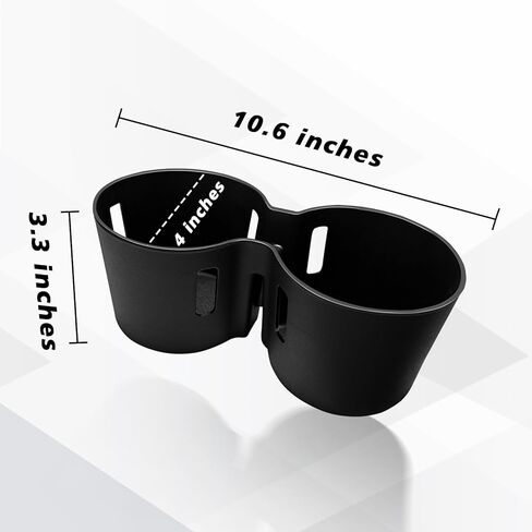 BestEvMod Center Console Cup Holder Insert Compatible with 2026 2025 Hyundai Ioniq 9 Accessories Waterproof Non-Slip Easy to Clean TPE Material Custom Fit Won't Affect OEM Cup Holder Limiters in Saudi Arabia