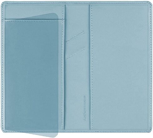 GNEGNI Leather Checkbook Cover with Built-in Divider Pen holder For Men Women Checkbook Holder Wallet RFID Blocking in Kuwait