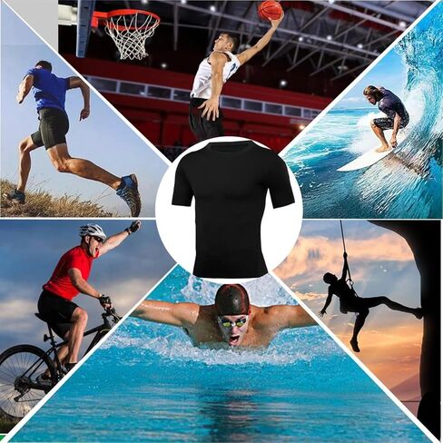 2 Pack Men's Shaping Fitness T-Shirt - Breathable, Comfortable, And Shapely Top For Lifting And Shaping Your Buttocks, Suitable For Gym Workouts in Saudi Arabia