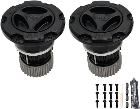 WARN 95060 Premium Manual Locking Hub with Stainless Steel Dial, Dual Seals and 35 Splines, Black, 1 Pair in Kuwait