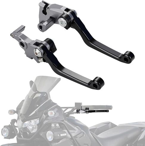 Motorcycle Brake Clutch Lever CNC for KLR 650 KLR650 2022-2024 Adventure Black, Dirt Bike Adjustable Levers Ergonomic Design Anti-Slip in Saudi Arabia