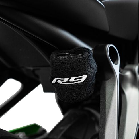 Fits for Yamaha R9 YZFR9 YZF-R9 YZF R9 2025 2026 Motorcycle Accessories Front Rear Brake Fluid Reservoir Sock, UV-Resistant, Scratch-Guard, Easy Install (Black, 2pcs) in Saudi Arabia
