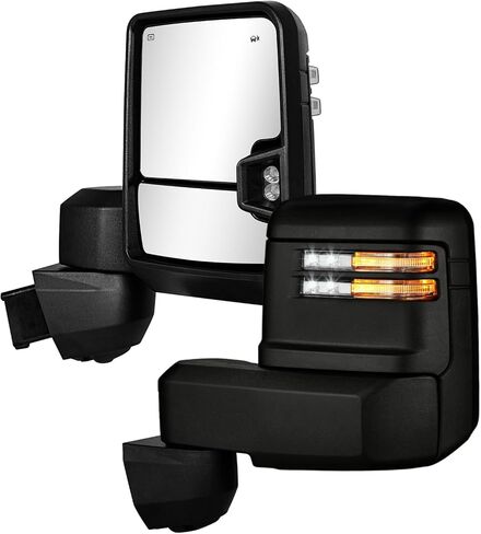 Towing Mirror for 2020-2025 Chevy Silverado/GMC Sierra 2500HD 3500HD Driver Side and passenger Side Replacement Mirrors, Manual Folding & Telescoping, No Camera, Black in Kuwait