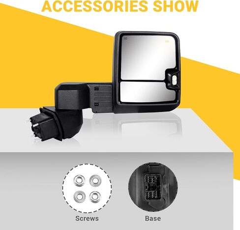 Towing Mirror for 2020-2025 Chevy Silverado/GMC Sierra 2500HD 3500HD Driver Side and passenger Side Replacement Mirrors, Manual Folding & Telescoping, No Camera, Black in Kuwait
