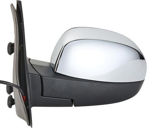 Side View Mirror Fit for 2007-2013 for Chevy Silverado 1500 2500 3500 HD for GMC Sierra 1500 2500 HD for GMC Yukon XL 1500 Power Heated Manual Folding Driver Side Mirror Only.Chrome Cover in Saudi Arabia