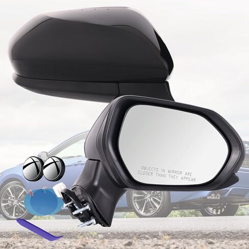 EAP Passenger Side Mirror Compatible with Toyota Camry 2018–2026, Power Adjustment, Without Heat, Without Turn Signal, Without Blind Spot Monitoring, Celestial Silver Metallic in Saudi Arabia