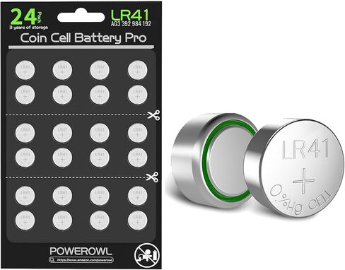 POWEROWL High Capacity LR41 Batteries 40 Pack, AG3 L736 392 384 192 Premium Alkaline Battery 1.5V Button Coin Cell Batteries in Kuwait