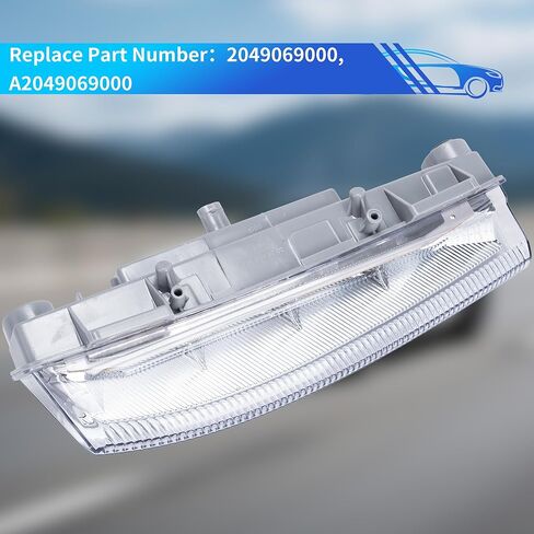 Rldym ضوء الضباب النهار الجري الخفيف DRL A2049069000 لمرسيدس بنز C E SLK الفئة W204 W212 R172 مصباح الضباب 2049069000 (يمين) in Saudi Arabia
