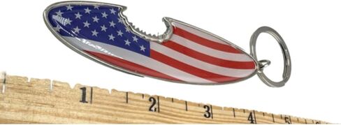 Westmon Works USA Surfboard Keychain 4th of July لوح معدني وطني مع حلقة مفاتيح لدغة القرش in Saudi Arabia