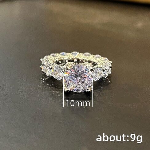 Luxury Round Cubic Zirconia Rings for Women Bridal Wedding Band in Saudi Arabia