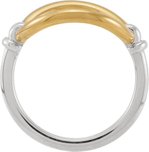 خاتم Silpada "Pure Karma" من الفضة الإسترليني مع طلاء الذهب الأصفر عيار 18 قيراط، مقاس 7، مقاس 7 in Saudi Arabia