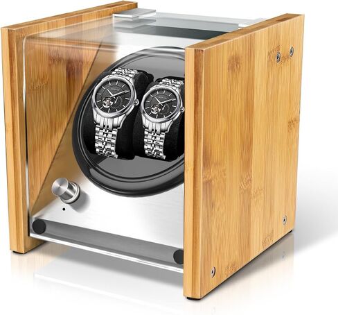 Watch Winder Smith Bamboo Watch Winder for 4 Automatic Watches in Kuwait