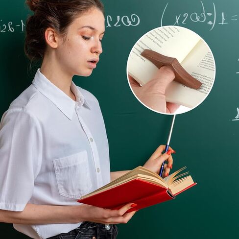 Ouligay 2PCS الخشب الإبهام كتاب صفحة حامل الجوز كتاب صفحة حامل لقراءة الإبهام كتاب حامل كتاب الملحقات لمحبي القراءة هدايا عيد الميلاد لمحبي الكتب، دودة الكتب، الأدبية، المعلمين in Kuwait