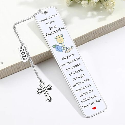 2026 First Communion Gifts First Communion Favors Unique Religious Gifts for Men and Women Christian Gifts Faith-Based Bookmarks Perfect for Book Lovers Easter Celebrations in Kuwait