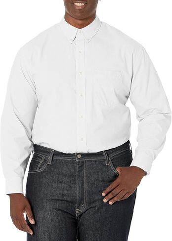 Izod Men's Big and Tall Button Down Long Sleeve Stretch Performance Solid Shirt in Saudi Arabia