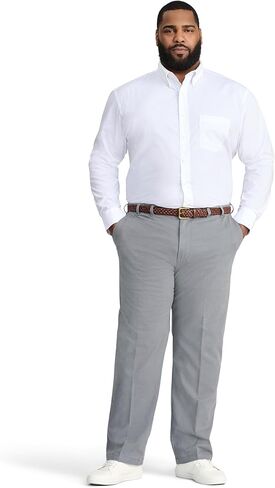 Izod Men's Big and Tall Button Down Long Sleeve Stretch Performance Solid Shirt in Saudi Arabia
