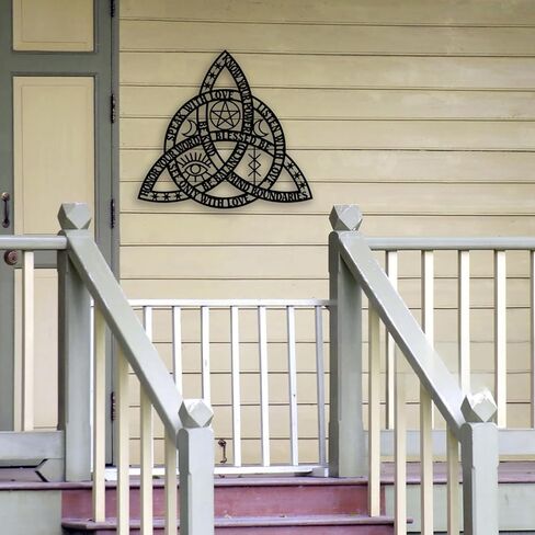 Celtic Rope Knot Metal Wall Decor - Infinity Symbol Triquetra Knot Room Decor Wall Art Home Decor for Living Room, Bedroom, Dining Room, Office (Black) in Kuwait