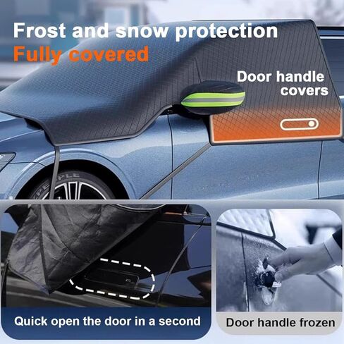 Windshield Cover for Ice and Snow for Hyundai Tucson 2022-2025 2026, Ice & Sleet Waterproof Embedded with Magnets Side Mirror Protector in Saudi Arabia