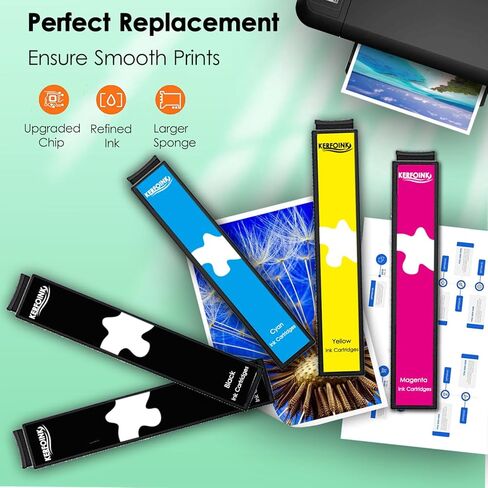 خراطيش حبر معاد تصنيعها لطابعات Epson 212 212XL Combo Pack التي تمت ترقيتها لطابعات XP-4100 XP-4105 WF-2830 WF-2850، عالية الإنتاجية (3 أسود، 1 سماوي، 1 أرجواني، 1 أصفر، 6 عبوات) in Kuwait