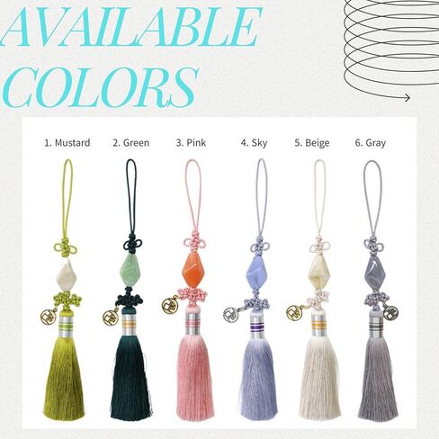 Korean Traditional Norigae Tassel Charm – Handcrafted Hanbok Pendant, Bag Charm & Keychain Accessory Gift, 6 Colors in Saudi Arabia