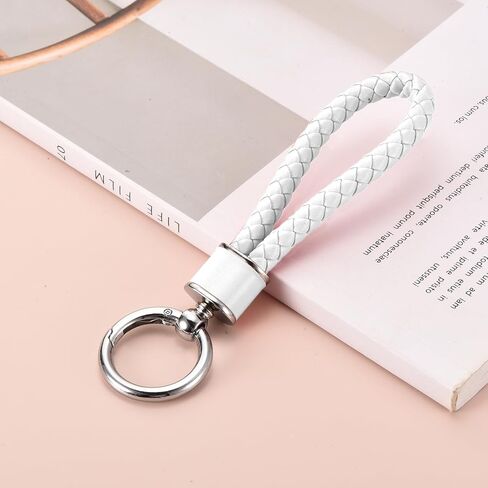 MECCANIXITY Weave Key Chain Ring Braided Rope Leather Keychain with 360 Degree Rotatable D-ring and Screwdriver Zinc Alloy in Saudi Arabia