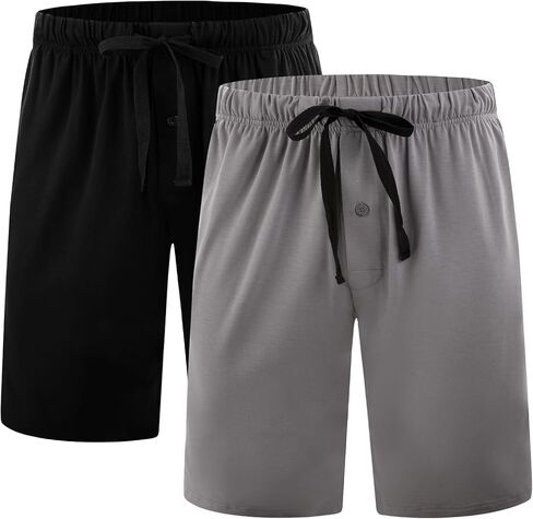 BAMBOO COOL Men’s Pajama Shorts Soft Bamboo Viscose Sleep Shorts Comfy Lounge Pajama Bottoms with Pockets in Kuwait
