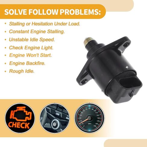 صمام التحكم في الهواء الخامل للسيارة لسيارة جيب شيروكي 1986-1990، لسيارة جيب رانجلر 1987-1988 استبدال صمام التحكم في الهواء الخامل رقم 17119295 IACV in Kuwait