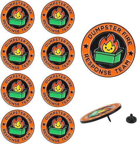 Dumpster Fire Response Team Pin - 10PCS Dumpster Fire Pin Set for Jackets | Backpacks | Hats - Funny Enamel Pins for Team Gifts, Office Parties - Office Humor Badge for Coworkers, Friends in Saudi Arabia