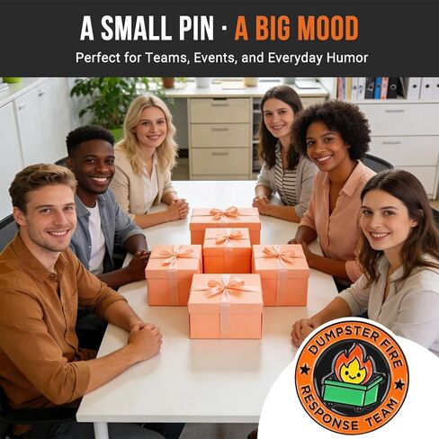 Dumpster Fire Response Team Pin - 10PCS Dumpster Fire Pin Set for Jackets | Backpacks | Hats - Funny Enamel Pins for Team Gifts, Office Parties - Office Humor Badge for Coworkers, Friends in Saudi Arabia