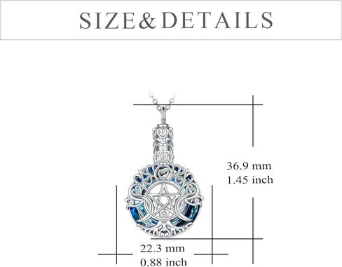 YFN Urn Necklace for Ashes Sterling Silver Tree of Life Cross/Compass Urn Cremation Necklace Jewelry for Women Men in Kuwait