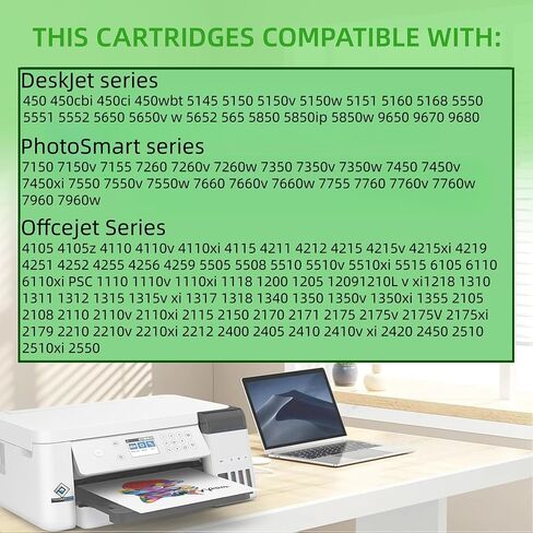 خرطوشة حبر بديلة 56xl 57xl لحبر HP 56 57 للاستخدام مع Deskjet 5850 5650 5150، Photosmart 7150 7260 7350 7960، PSC 2510 Printer (2 أسود، 1 لون) in Kuwait