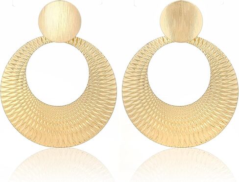 Disc Dangle Earrings for Women Big Drop Earrings Geometric Statement Earrings for Women in Saudi Arabia