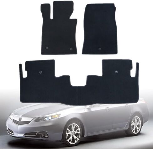 3 قطع من GXARTS سجادات أرضية بديلة من القطيفة الأمامية والخلفية باللون الأسود متوافقة مع Acura TL 2009 2010 2011 2012 2013 2014 in Saudi Arabia