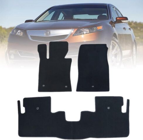 3 قطع من GXARTS سجادات أرضية بديلة من القطيفة الأمامية والخلفية باللون الأسود متوافقة مع Acura TL 2009 2010 2011 2012 2013 2014 in Saudi Arabia